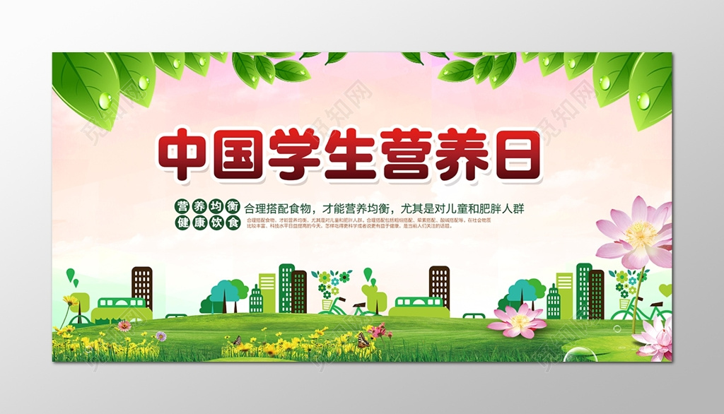 全国学生营养日展板设计