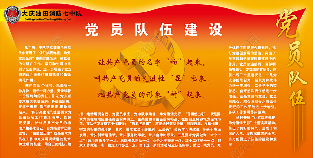 中国共产党党员队伍建设展板设计