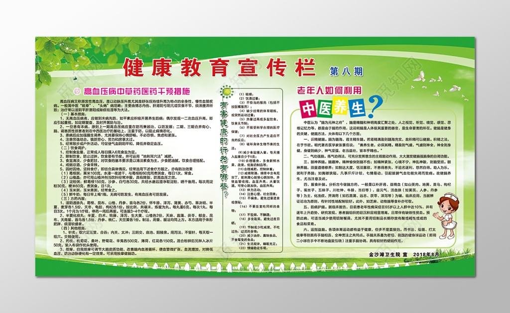 卫生健康教育宣传栏绿色健康教育宣传栏设计