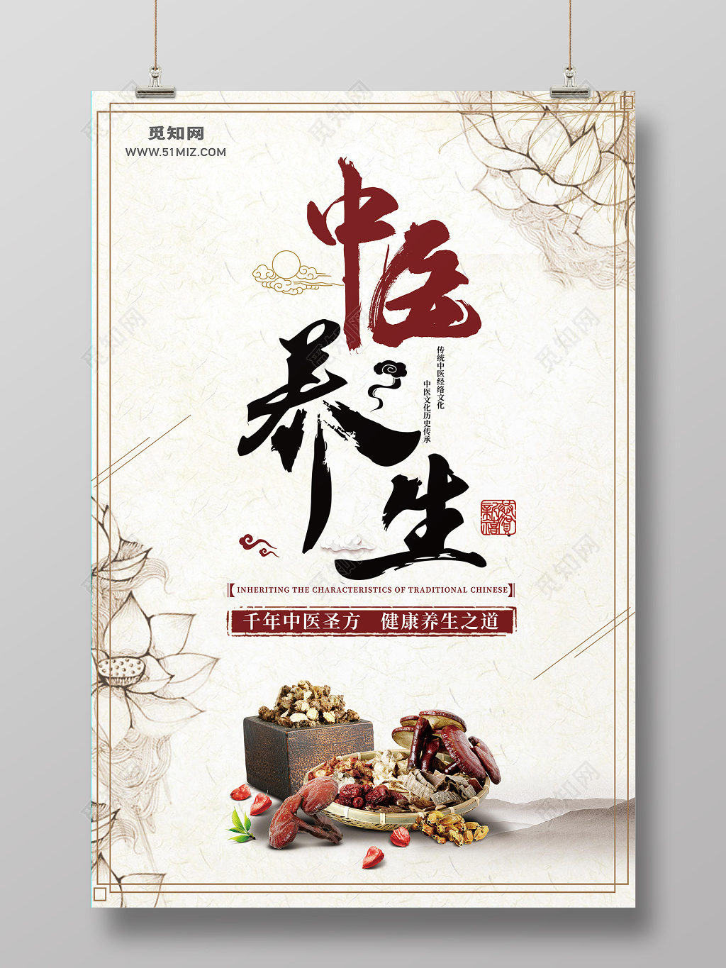 古典传统中国风中药中医养生海报