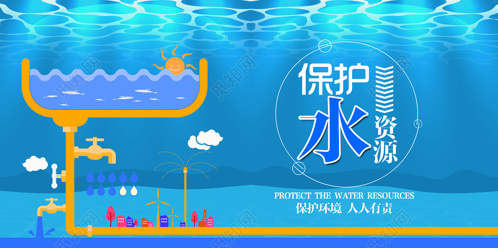 创意 保护水资源公益展板