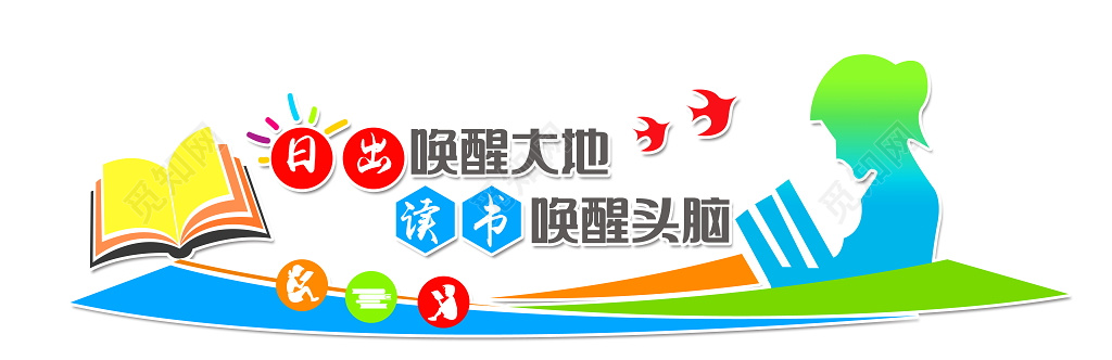 读书阅读读书文化墙学校文化墙