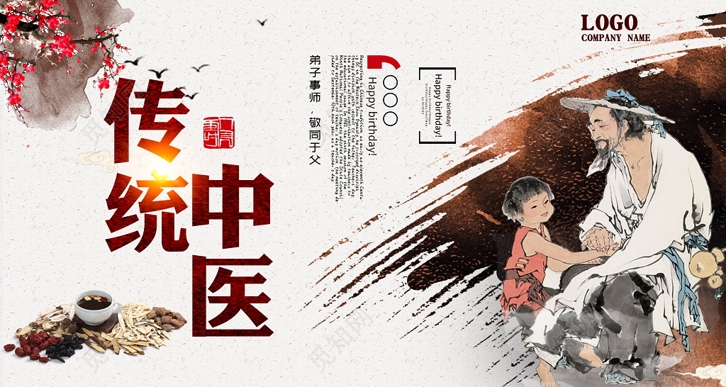 传统中医弘扬国粹文化中医养生宣传展板