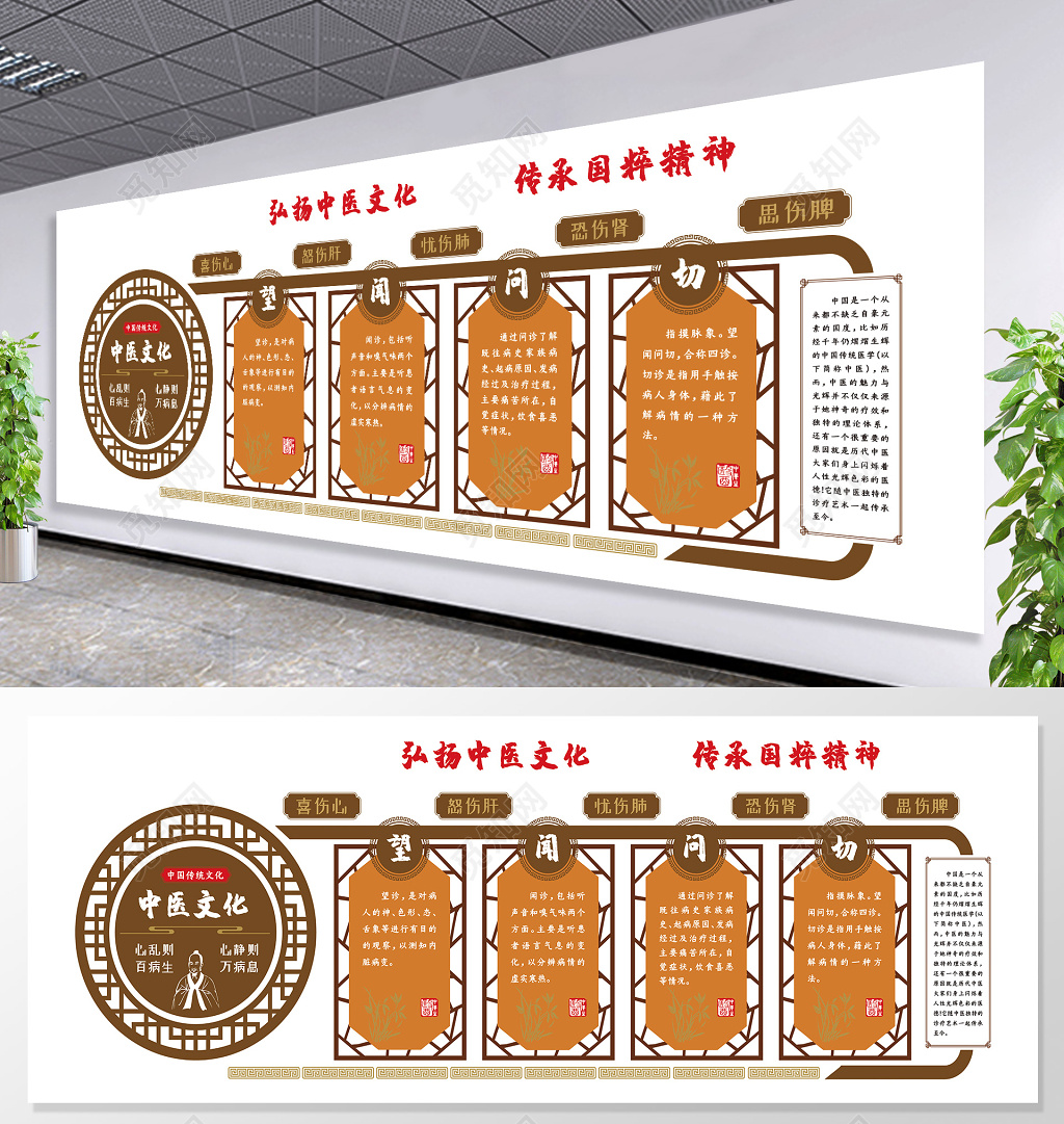 弘扬中医文化传承国粹精神中医养生文化墙