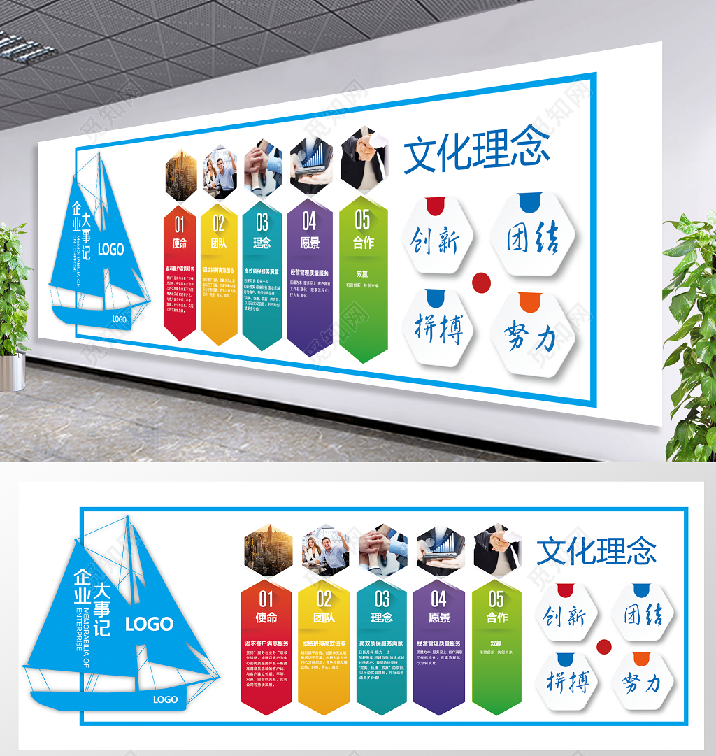 企业文化墙模板企业文化公司文化企业大事记企业宣传文化墙