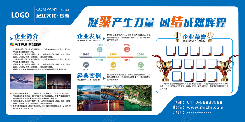 企业文化墙模板企业文化公司简介宣传宣传文化墙