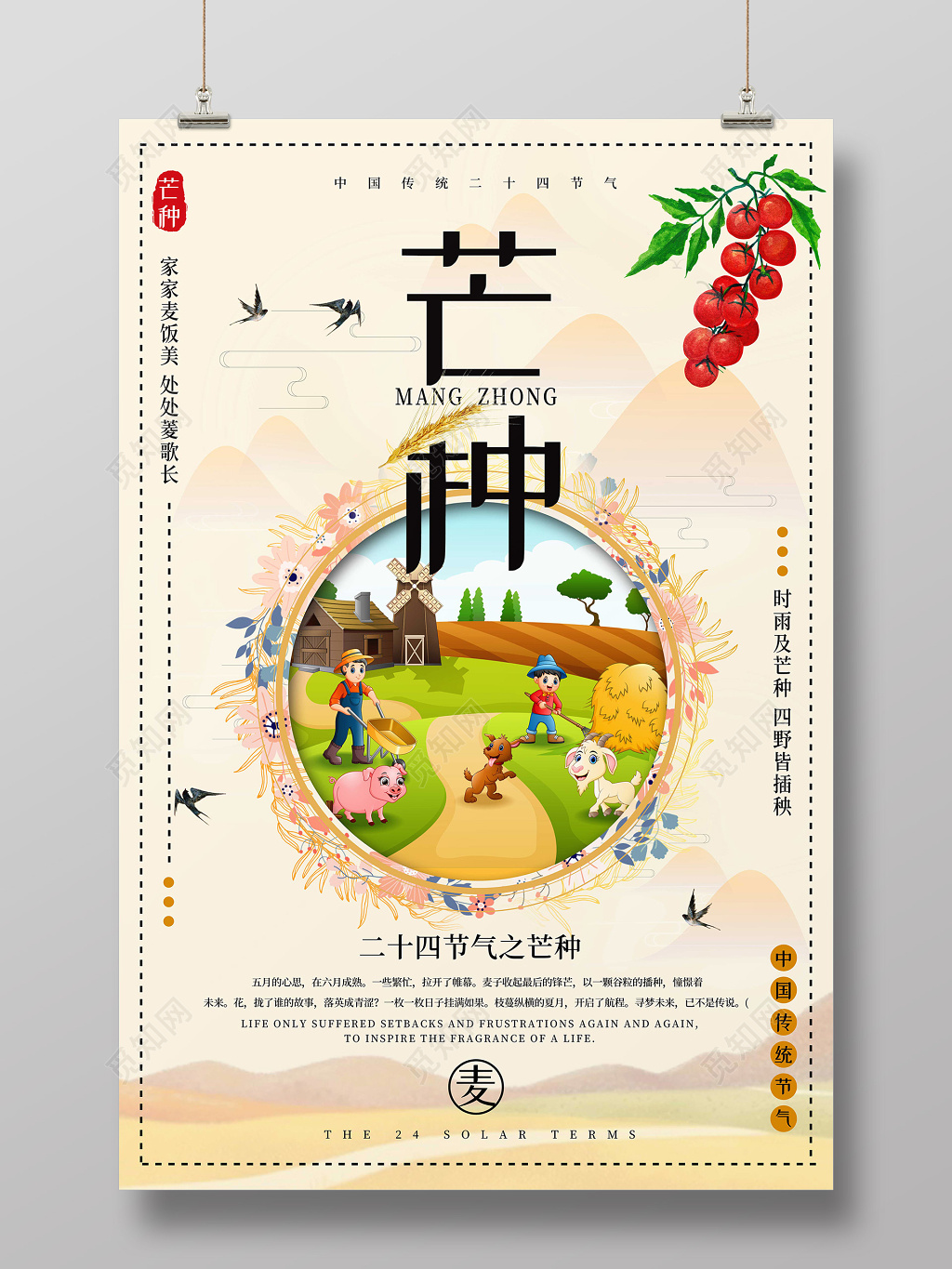 二十四节气之芒种海报