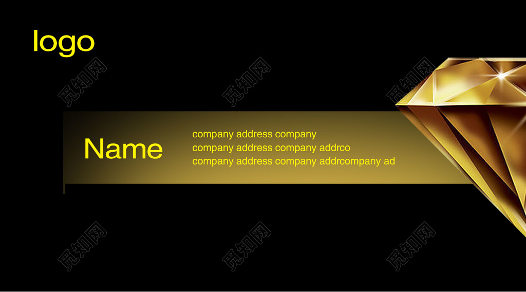 高档名片简约科技炫酷黑色名片设计模板