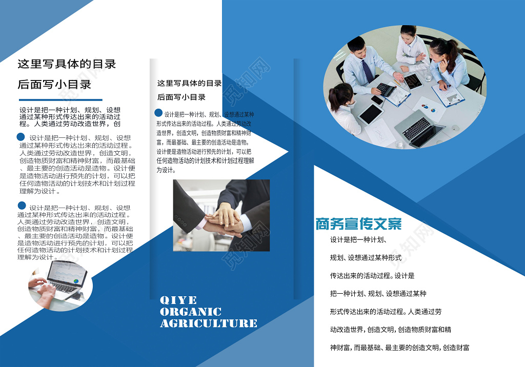 商务公司企业介绍宣企业文化产品宣传三折页