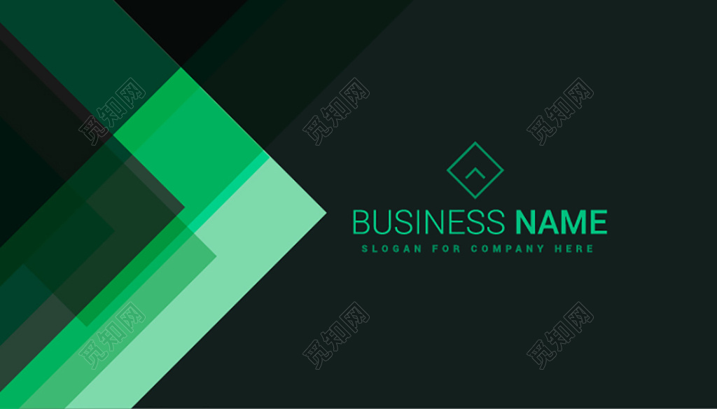 个性名片绿色渐变创意名片