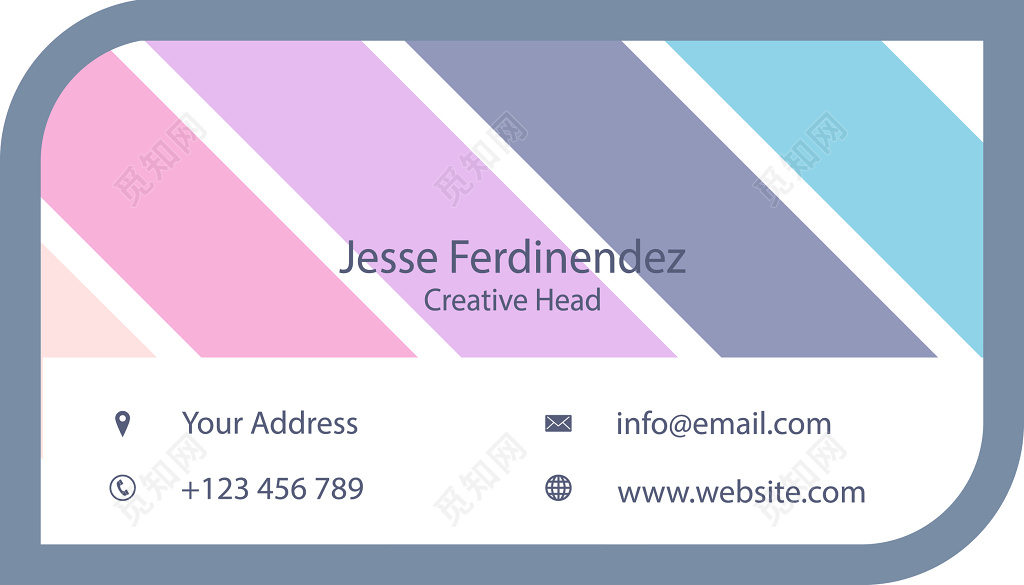 个性名片简约彩色异型名片