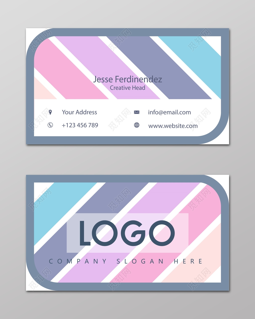 个性名片简约彩色异型名片