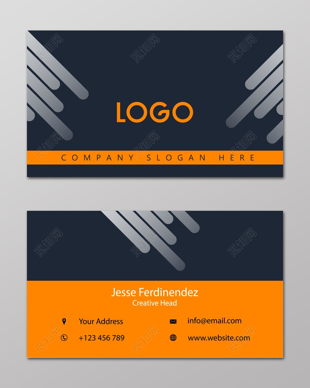 个性名片深色高档商务名片