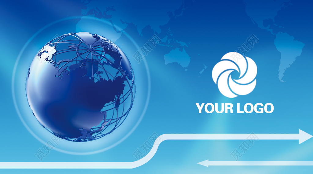 简约大气蓝色渐变商务个人总经理名片