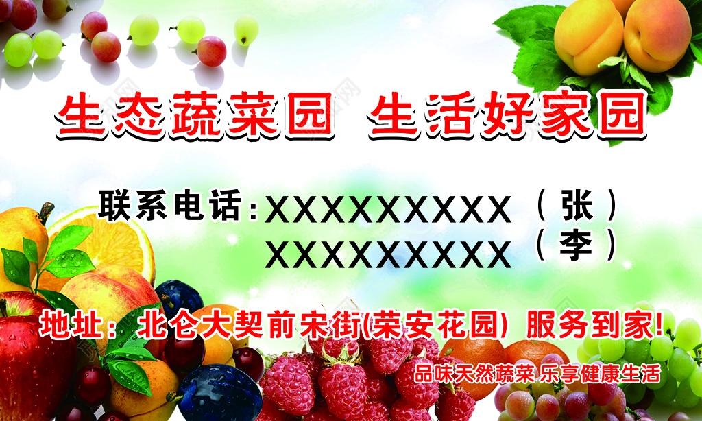 蔬菜水果名片