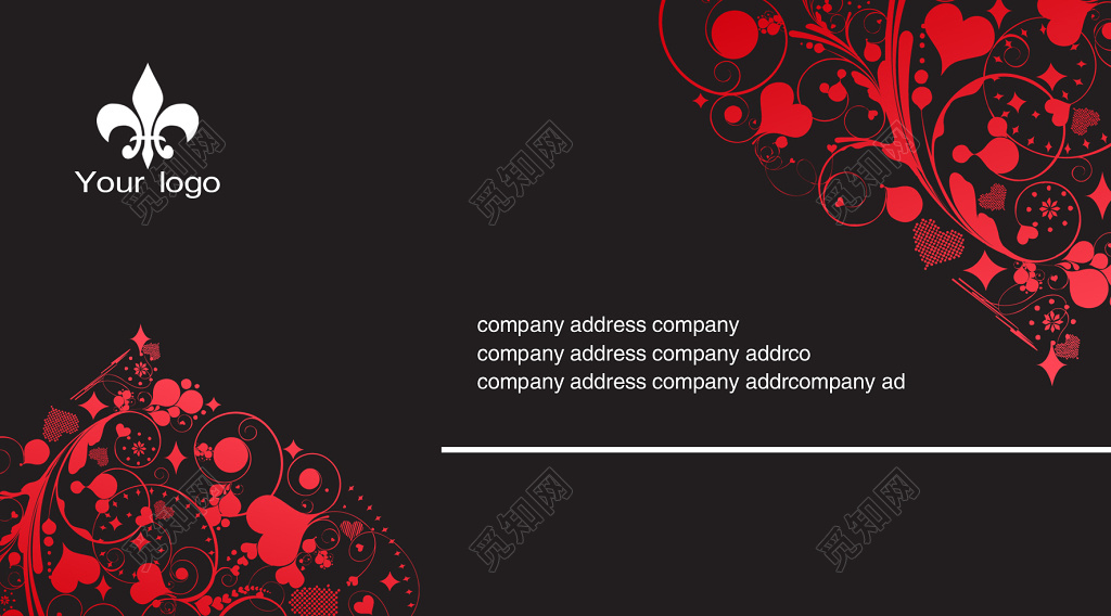 高端名片插画元素设计类元素创意排版设计模板
