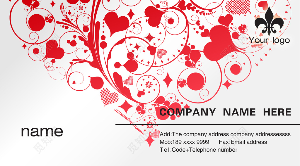 高端名片插画元素设计类元素创意排版设计模板