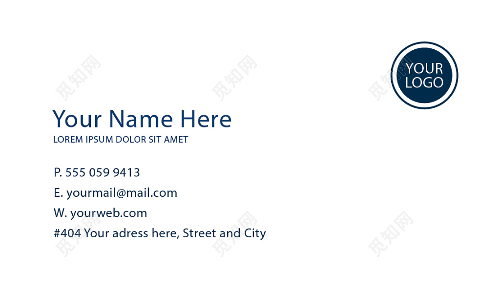 创意名片绿色几何通用名片