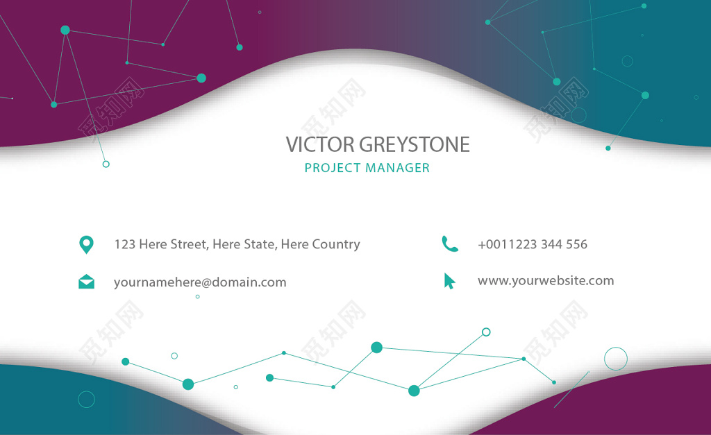 创意名片彩色渐变创意个人名片