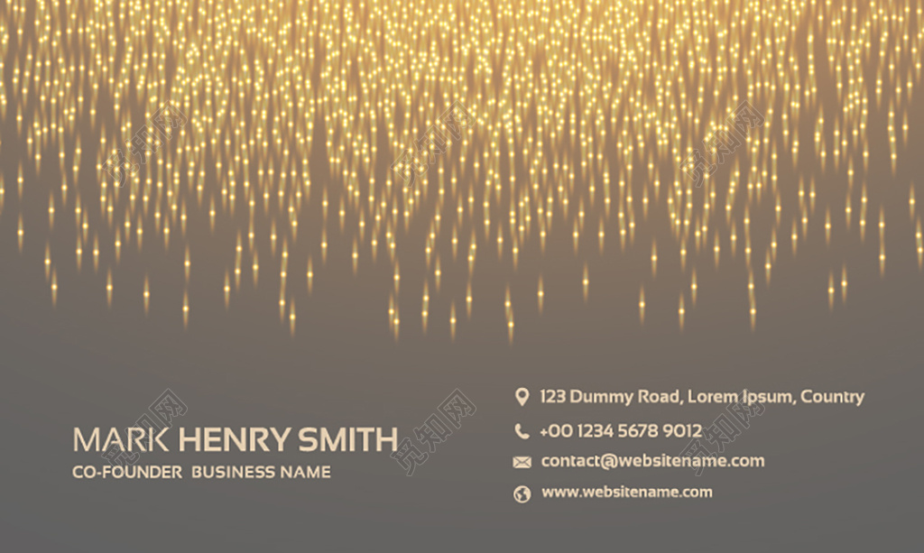 创意名片金色黑底商务名片