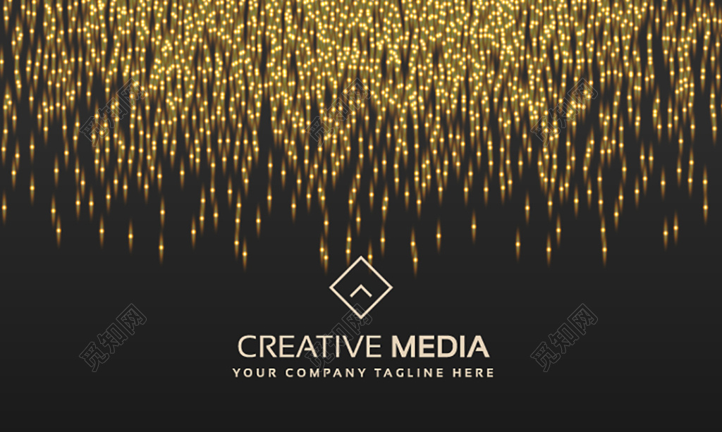 创意名片金色黑底商务名片