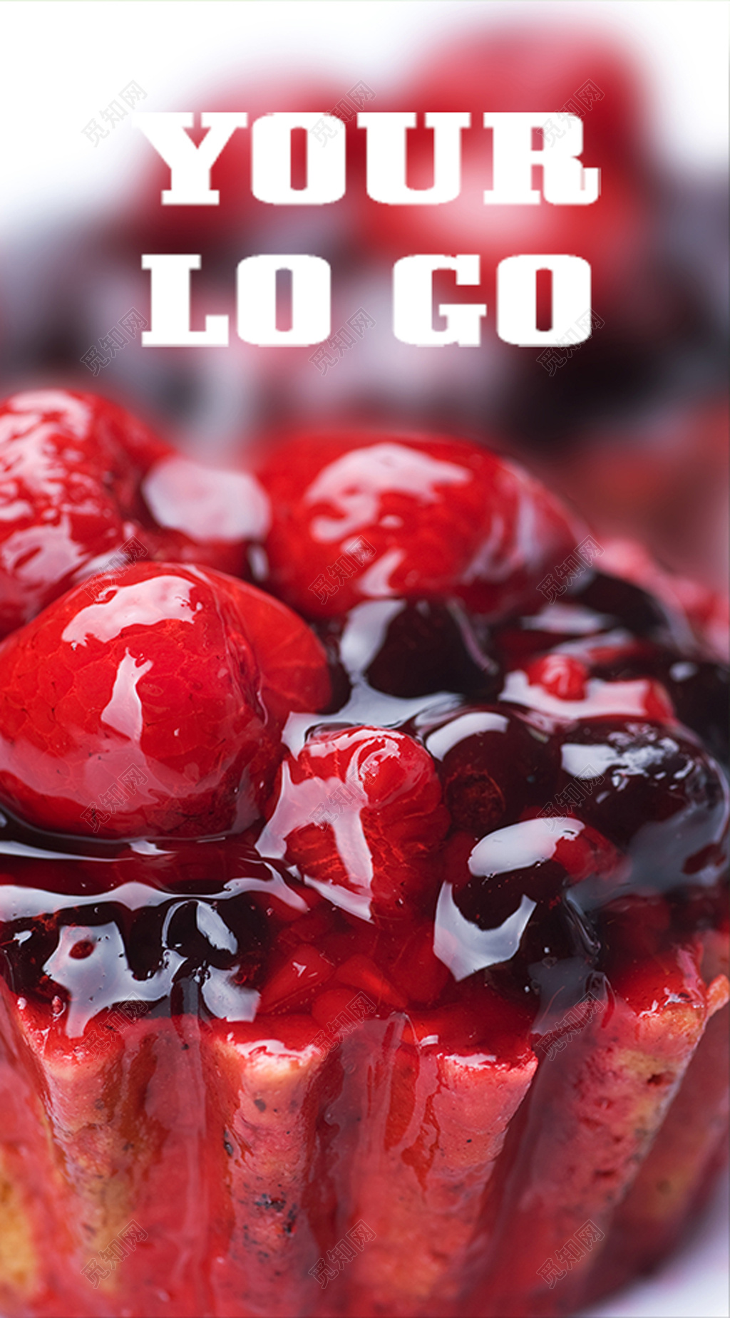 蛋糕名片简约美味甜点订购名片设计模板