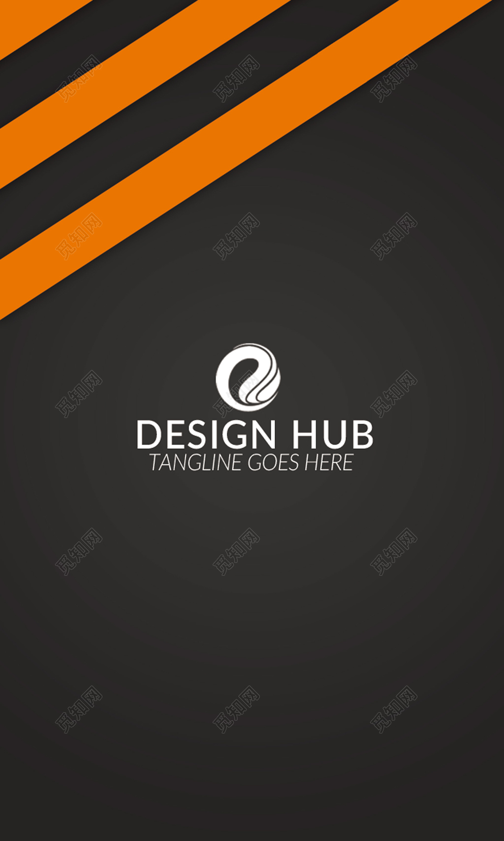 个性名片高级黑橙创意名片设计模板