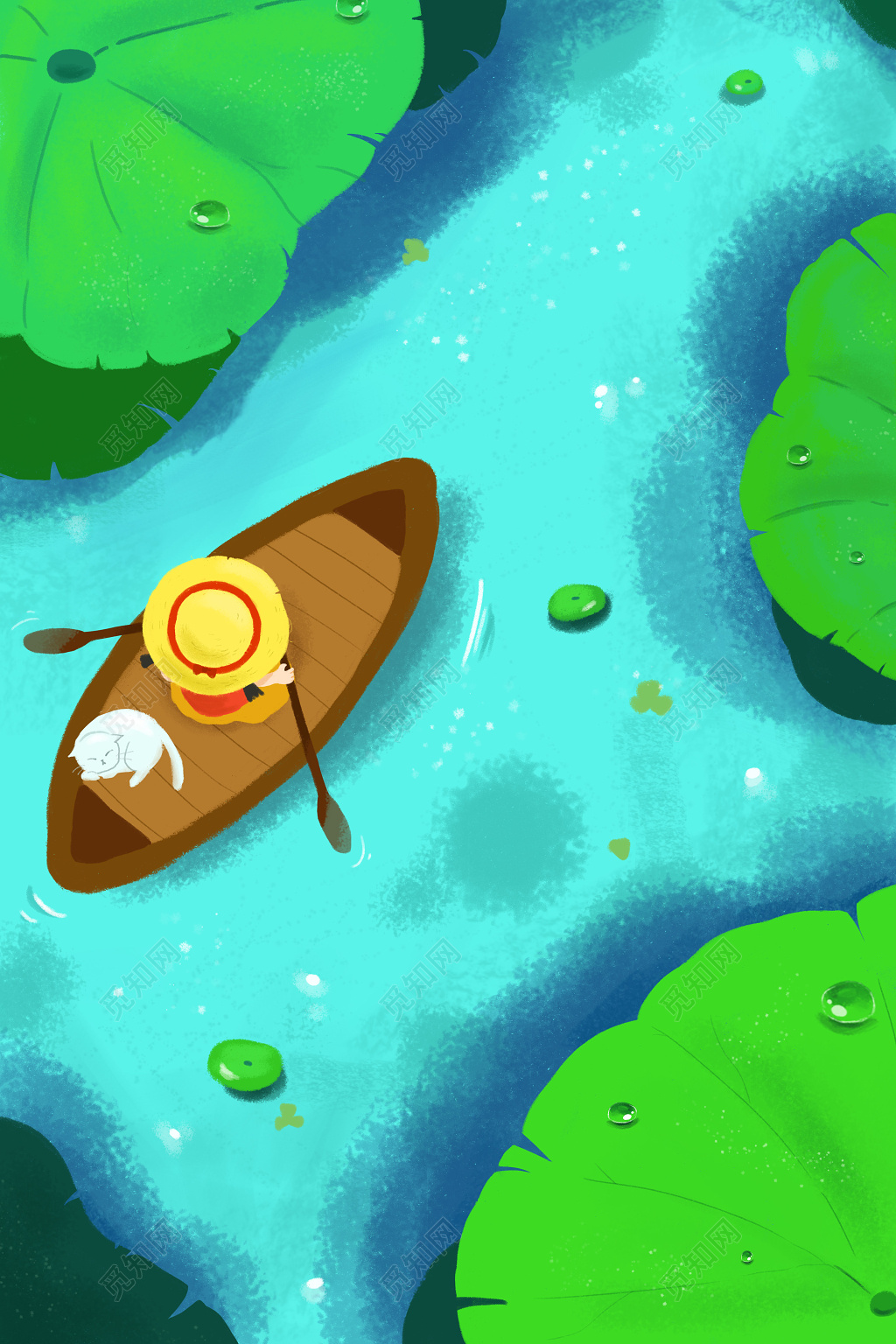 小清新风格创意立夏夏至海报