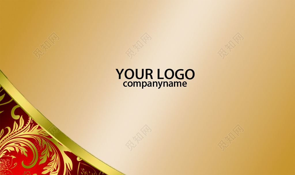 渐变金色英文火锅名片