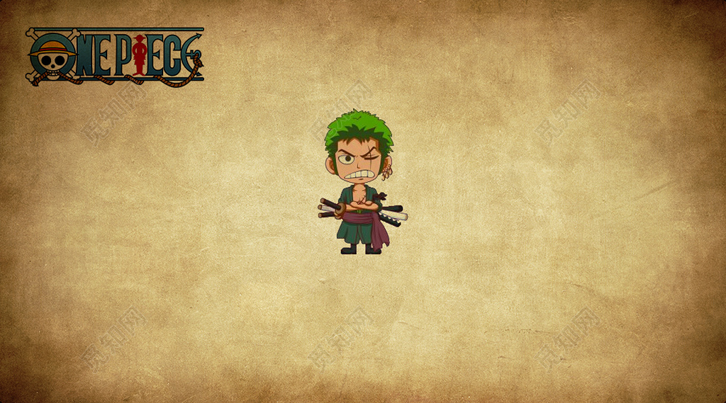 卡通名片海贼王图案复古可爱名片设计模板