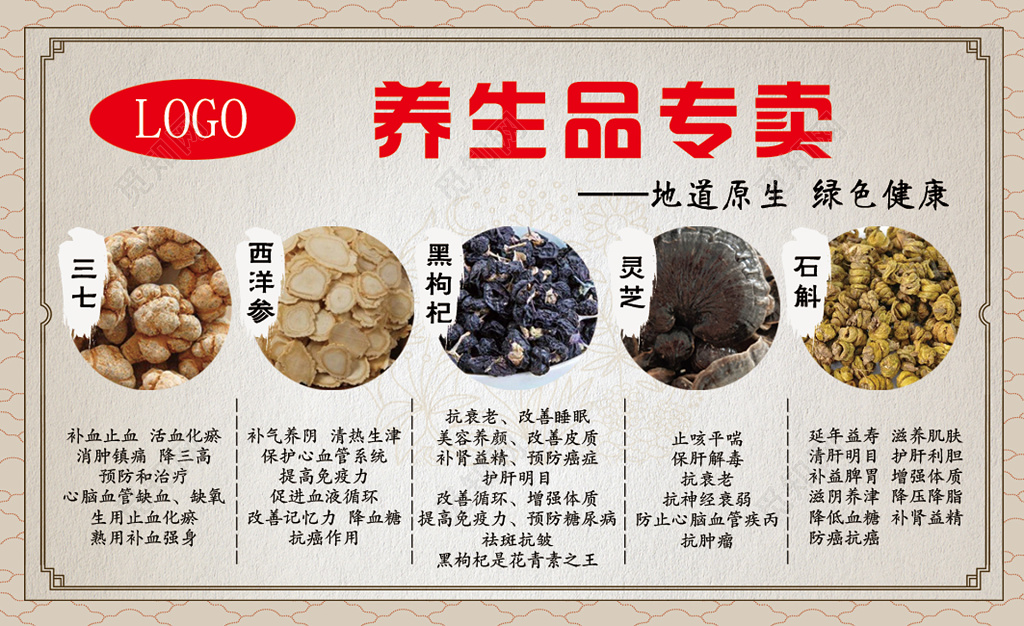 养生名片养生宣传二维码名片设计模板