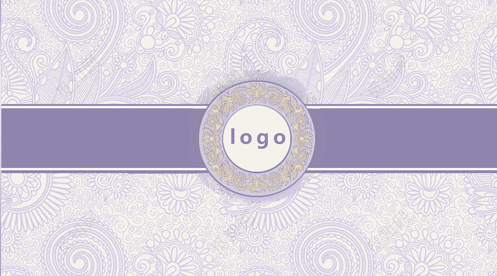 经典大气紫色商务欧式名片