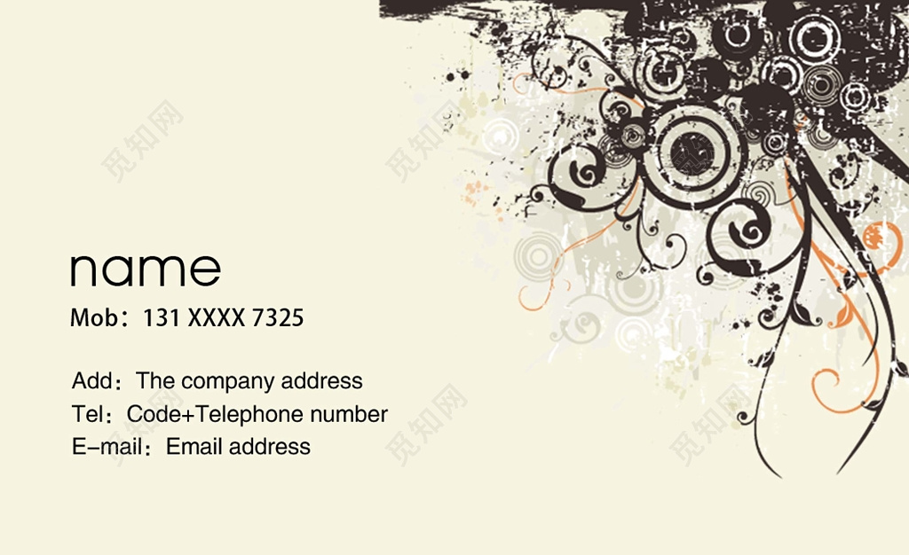 高端大气红色白色欧式名片