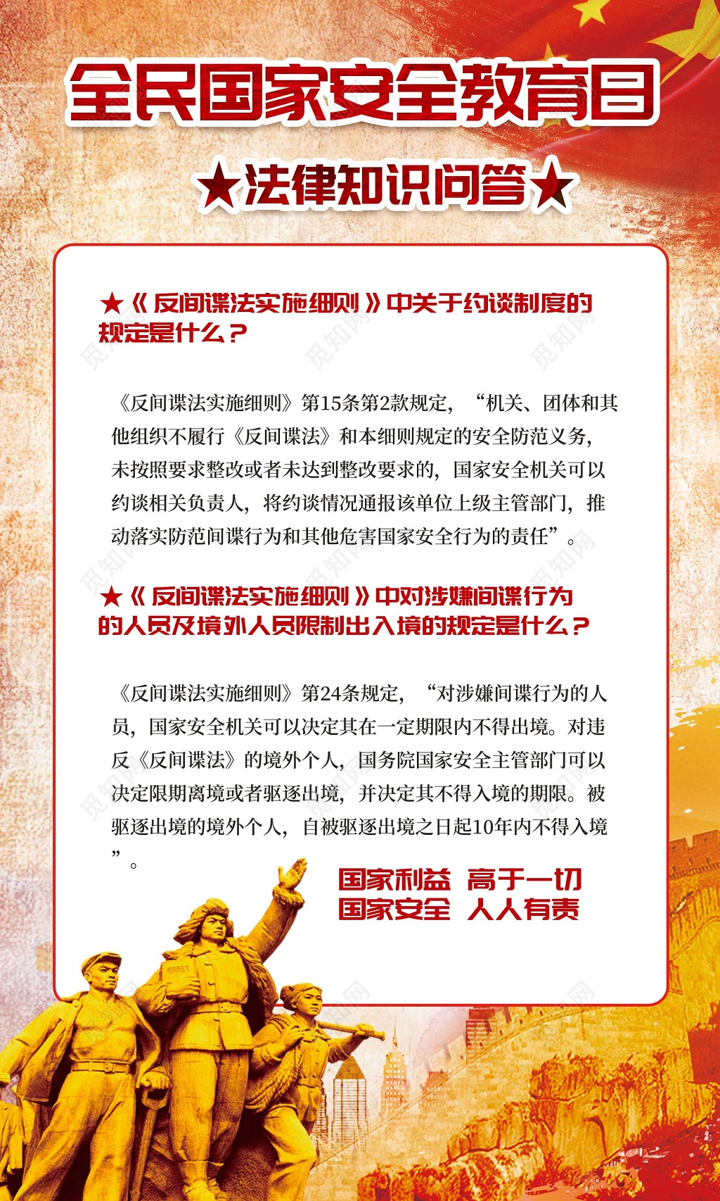 全民国家安全教育日党建展板