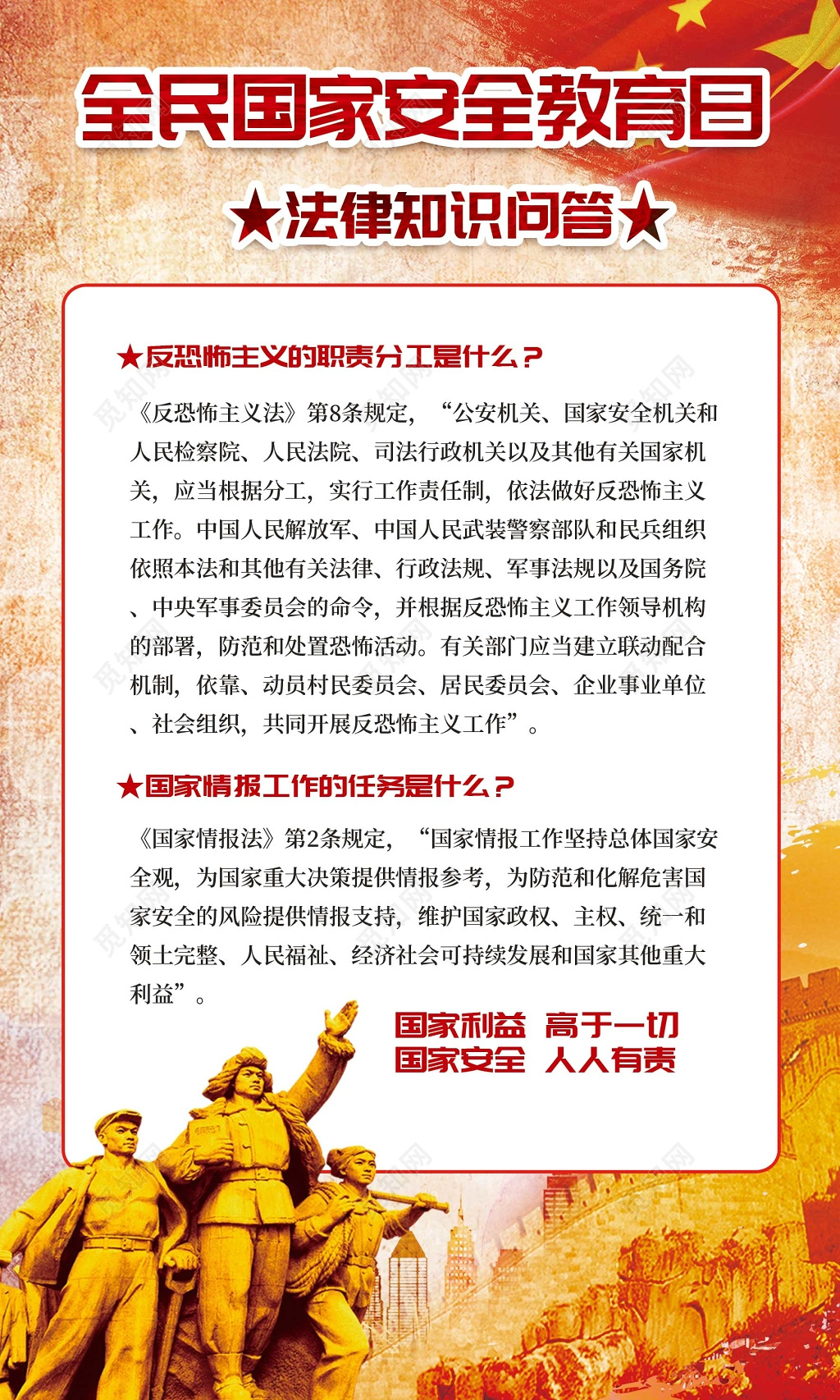 全民国家安全教育日党建展板