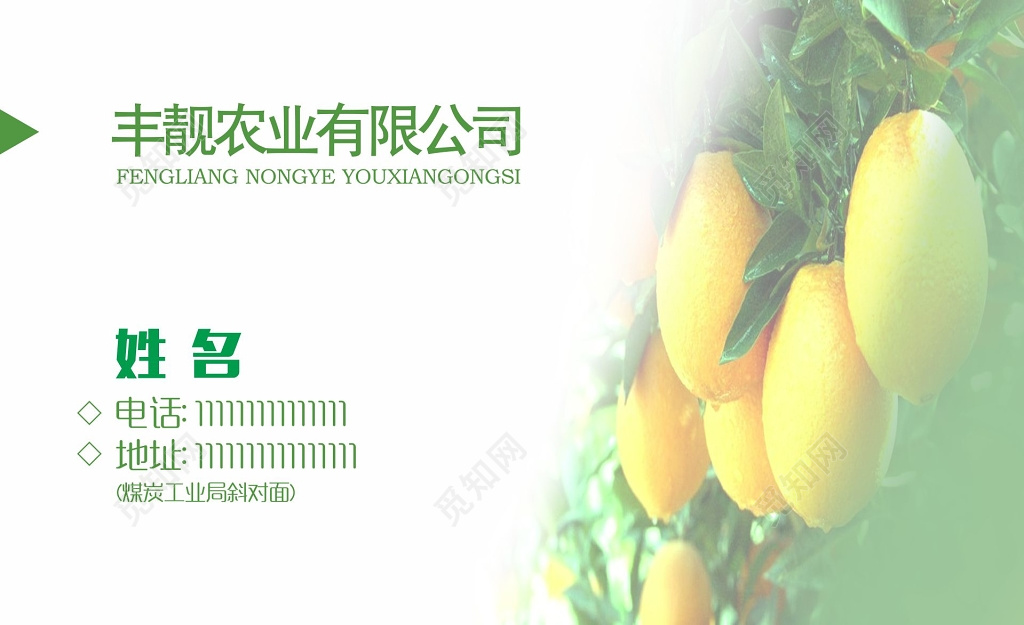 农资产品名片农业公司名片