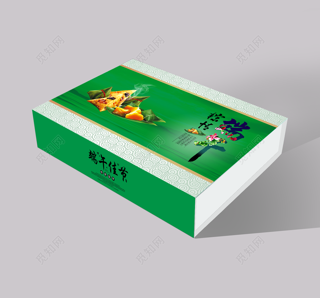 绿色中国风端午节粽子礼盒传统佳节礼物包装设计