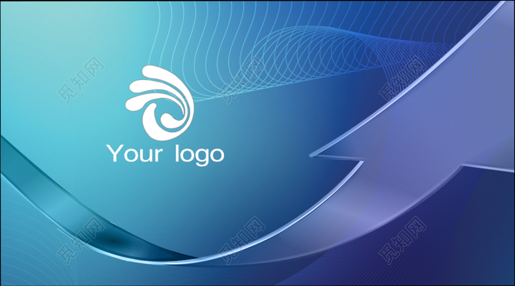 电脑名片蓝色创意模板商务名片设计