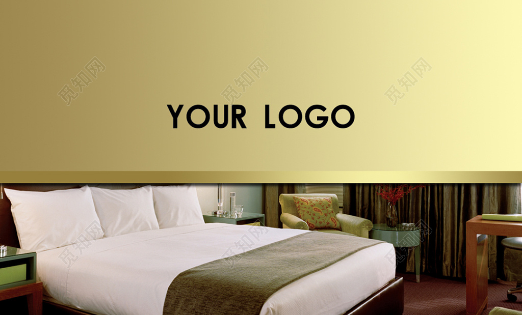 高档金色个体宾馆名片