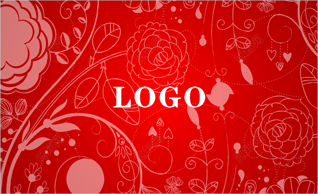 婚庆婚介名片玫瑰花背景创意名片