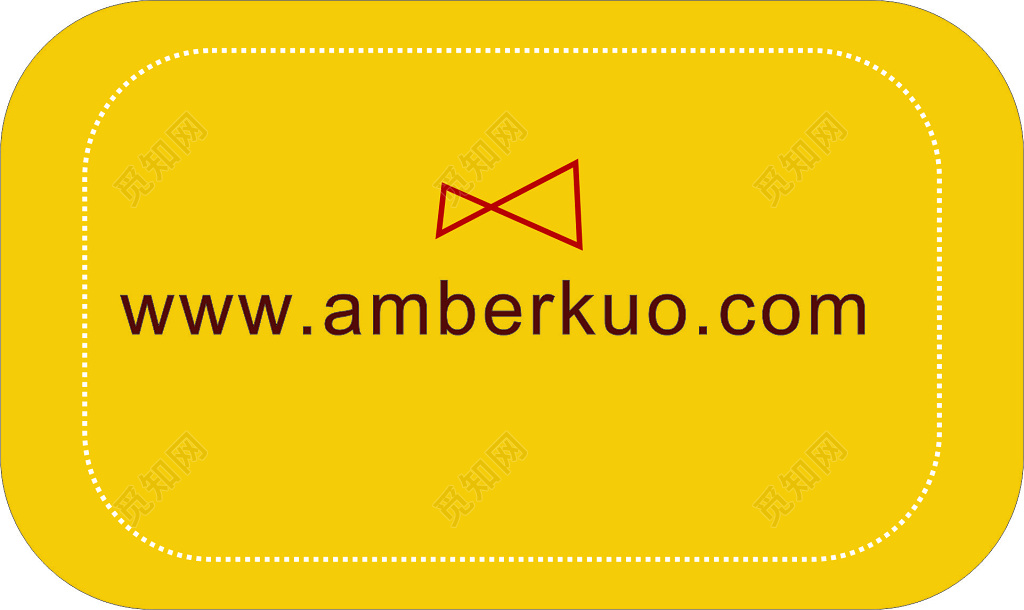 黄色背景矢量物体卡通名片