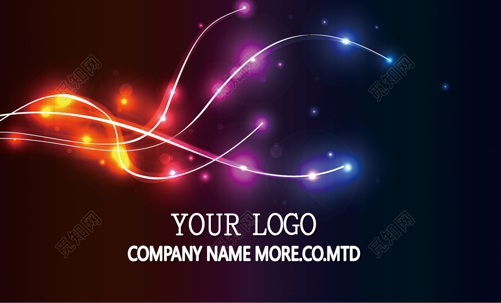 酒吧名片梦幻炫酷星空黑名片设计模板