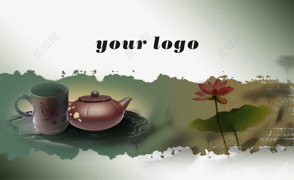 高端大气白色个人商务茶馆名片