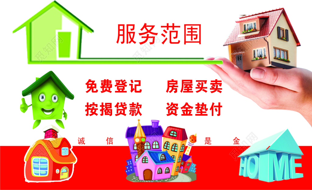 白色简约圆梦房产名片