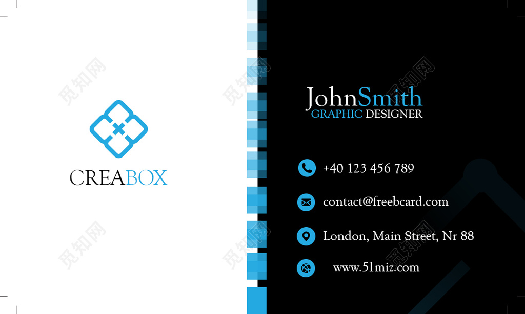 商务名片黑色炫酷名片设计模板