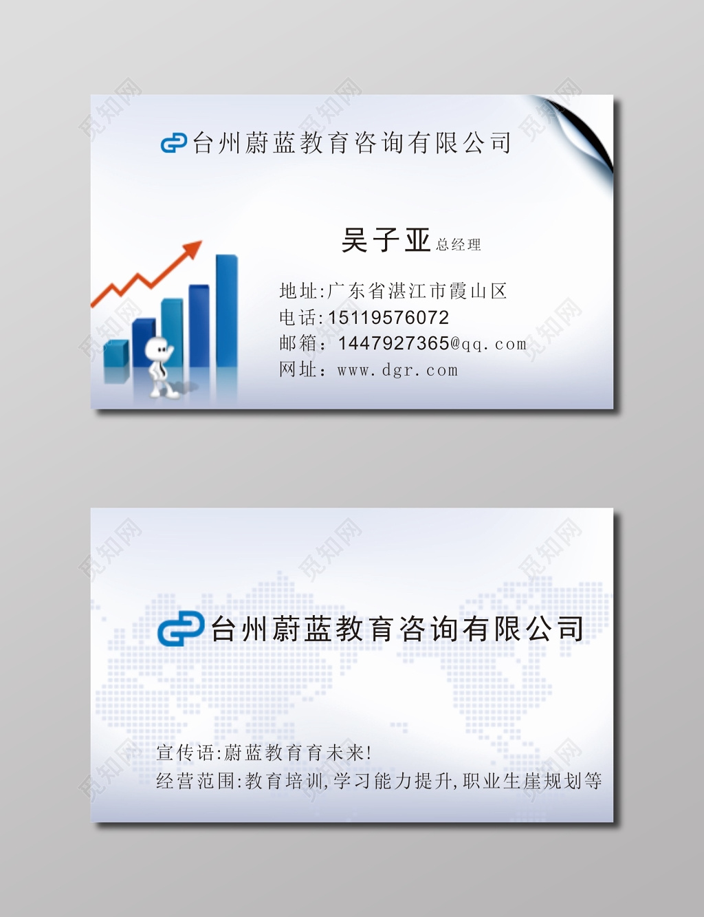 教育名片教育咨询公司名片