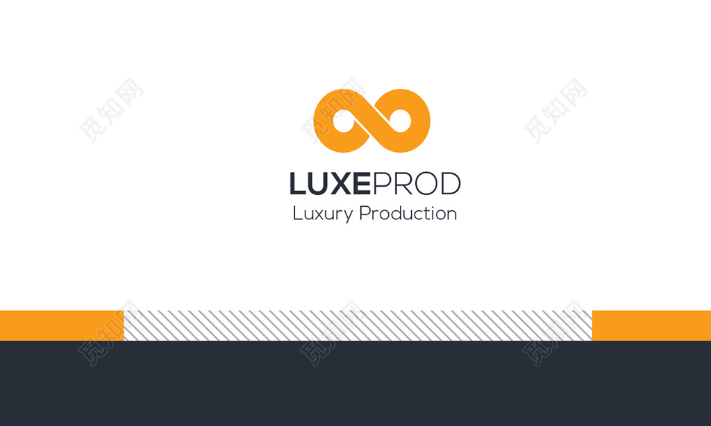 黑橙简约大气商业名片设计模板