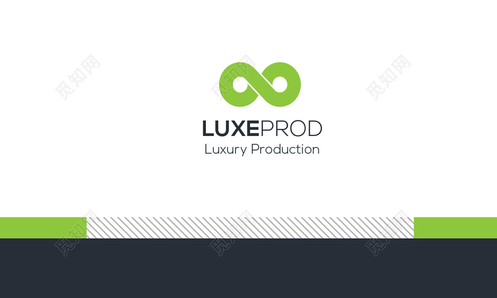 黑绿简约个性商业名片设计模板