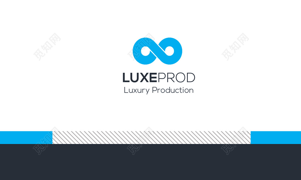 黑蓝简约个性商业名片设计模板