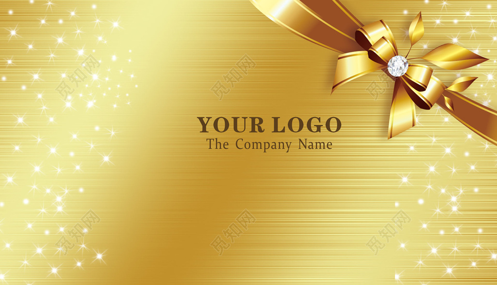 金色高档商业名片设计模板